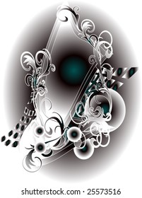 stained design floral vector