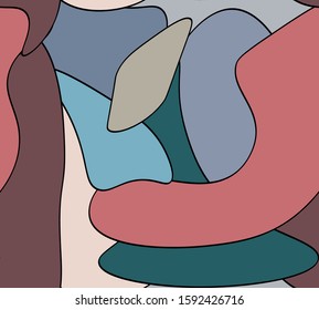 stained glass abstract seamless pattern with black stroke. Used for printing on fabric, wallpaper, packaging, canvas, background, interior design. Fashionable for spring and summer.
dark calm colors