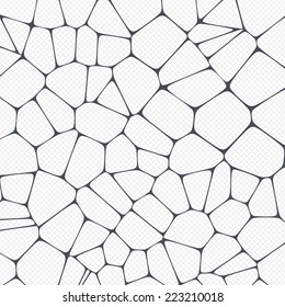 Stained glass background. Abstract mosaic tiles wallpaper. Grid lines texture. Cells repeating pattern. White background. Vector