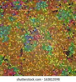 Stained glass background with gold inking