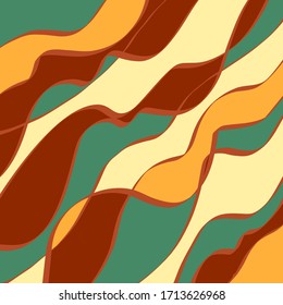 stained glass background, wavy lines and shapes, vector color illustration