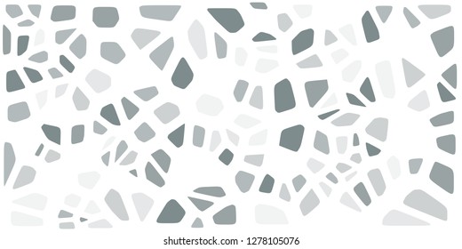 Stained glass colorful voronoi with fillet, vector abstract. Irregular cells background pattern. 2D Geometric shapes grid. Aspect Ratio 2:1