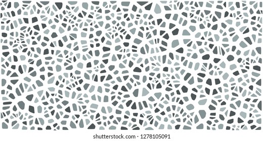 Stained glass colorful voronoi with fillet, vector abstract. Irregular cells background pattern. 2D Geometric shapes grid. Aspect Ratio 2:1