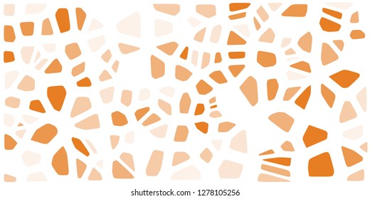 Stained glass colorful voronoi with fillet, vector abstract. Irregular cells background pattern. 2D Geometric shapes grid. Aspect Ratio 2:1
