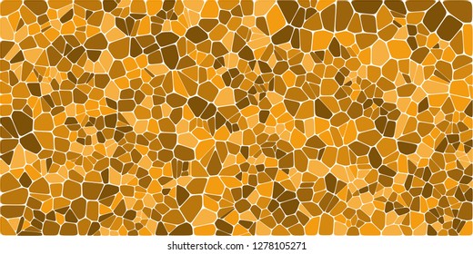 Stained glass colorful voronoi with fillet, vector abstract. Irregular cells background pattern. 2D Geometric shapes grid. Aspect Ratio 2:1