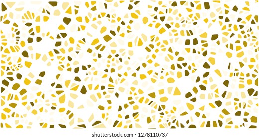 Stained glass colorful voronoi with fillet, vector abstract. Irregular cells background pattern. 2D Geometric shapes grid. Aspect Ratio 2:1