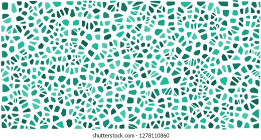 Stained glass colorful voronoi with fillet, vector abstract. Irregular cells background pattern. 2D Geometric shapes grid. Aspect Ratio 2:1
