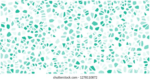 Stained glass colorful voronoi with fillet, vector abstract. Irregular cells background pattern. 2D Geometric shapes grid. Aspect Ratio 2:1