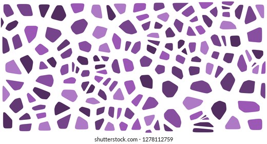 Stained glass colorful voronoi with fillet, vector abstract. Irregular cells background pattern. 2D Geometric shapes grid. Aspect Ratio 2:1