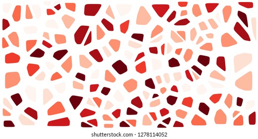 Stained glass colorful voronoi with fillet, vector abstract. Irregular cells background pattern. 2D Geometric shapes grid. Aspect Ratio 2:1