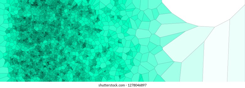 Stained glass colorful voronoi polygonal algorithm background, vector abstract. Irregular cells pattern. 2D Geometric shapes grid texture. Aspect Ratio 3:1