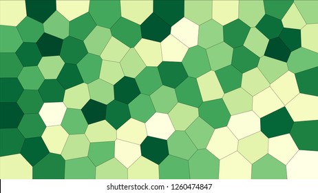 Stained glass colorful voronoi, vector eps abstract. Irregular cells background pattern. 2D Geometric shapes grid texture 