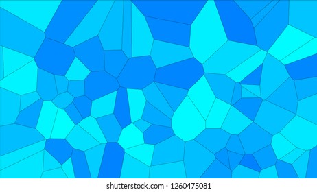 Stained glass colorful voronoi, vector eps abstract. Irregular cells background pattern. 2D Geometric shapes grid texture 