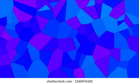 Stained glass colorful voronoi, vector eps abstract. Irregular cells background pattern. 2D Geometric shapes grid texture 