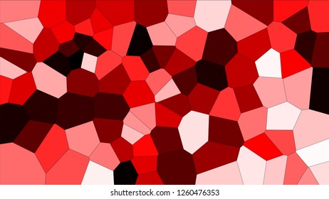 Stained glass colorful voronoi, vector eps abstract. Irregular cells background pattern. 2D Geometric shapes grid texture - Vetorial 8K HD