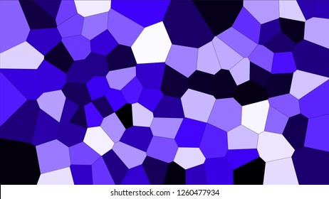 Stained glass colorful voronoi, vector eps abstract. Irregular cells background pattern. 2D Geometric shapes grid texture 