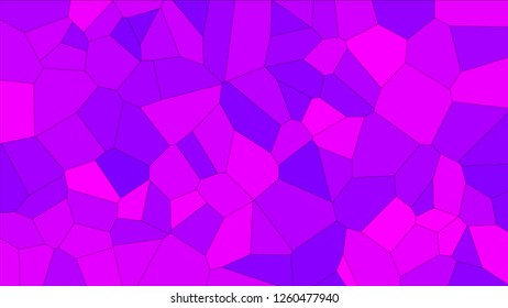 Stained glass colorful voronoi, vector eps abstract. Irregular cells background pattern. 2D Geometric shapes grid texture 