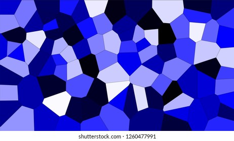Stained glass colorful voronoi, vector eps abstract. Irregular cells background pattern. 2D Geometric shapes grid texture  