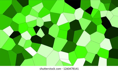 Stained glass colorful voronoi, vector eps abstract. Irregular cells background pattern. 2D Geometric shapes grid texture  