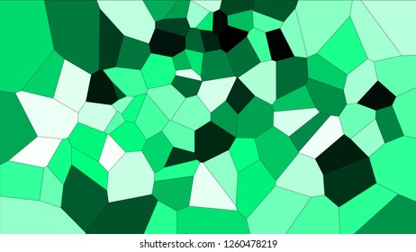 Stained glass colorful voronoi, vector eps abstract. Irregular cells background pattern. 2D Geometric shapes grid texture 