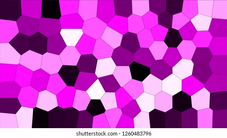 Stained glass colorful voronoi, vector eps abstract. Irregular cells background pattern. 2D Geometric shapes grid texture 
