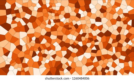 Stained glass colorful voronoi, vector eps abstract. Irregular cells background pattern. 2D Geometric shapes grid texture 