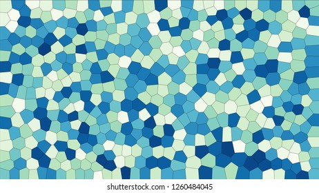 Stained glass colorful voronoi, vector eps abstract. Irregular cells background pattern. 2D Geometric shapes grid texture - Vetorial 8K HD