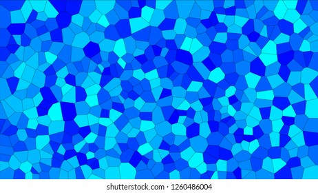 Stained glass colorful voronoi, vector eps abstract. Irregular cells background pattern. 2D Geometric shapes grid texture - Vetorial 8K HD