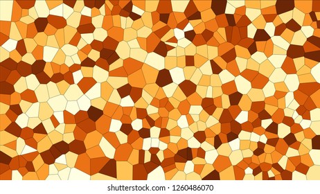Stained glass colorful voronoi, vector eps abstract. Irregular cells background pattern. 2D Geometric shapes grid texture  