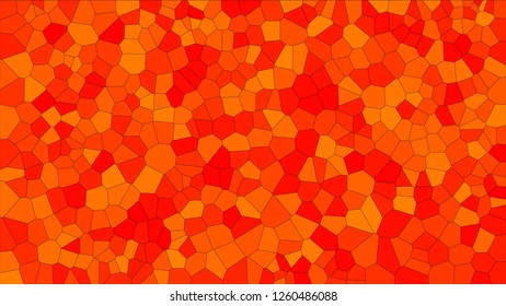 Stained glass colorful voronoi, vector eps abstract. Irregular cells background pattern. 2D Geometric shapes grid texture - Vetorial 8K HD