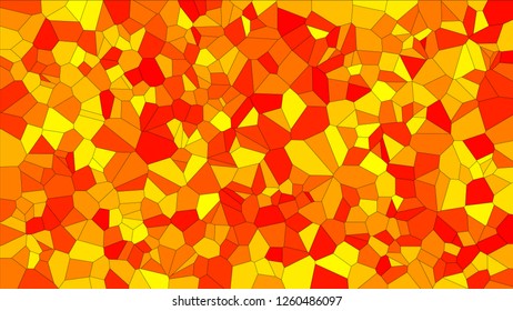 Stained glass colorful voronoi, vector eps abstract. Irregular cells background pattern. 2D Geometric shapes grid texture - Vetorial 8K HD