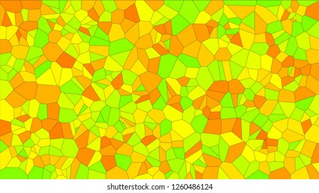 Stained glass colorful voronoi, vector eps abstract. Irregular cells background pattern. 2D Geometric shapes grid texture - Vetorial 8K HD