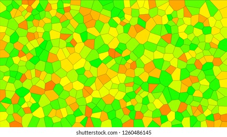 Stained glass colorful voronoi, vector eps abstract. Irregular cells background pattern. 2D Geometric shapes grid texture - Vetorial 8K HD