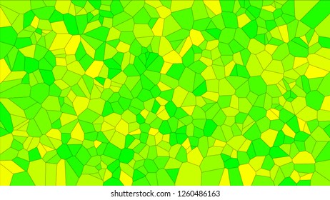 Stained glass colorful voronoi, vector eps abstract. Irregular cells background pattern. 2D Geometric shapes grid texture - Vetorial 8K HD