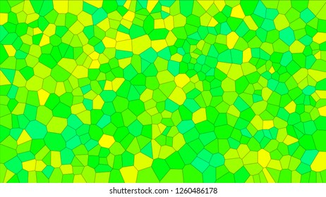 Stained glass colorful voronoi, vector eps abstract. Irregular cells background pattern. 2D Geometric shapes grid texture - Vetorial 8K HD