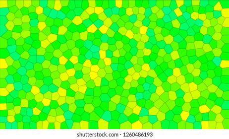 Stained glass colorful voronoi, vector eps abstract. Irregular cells background pattern. 2D Geometric shapes grid texture - Vetorial 8K HD