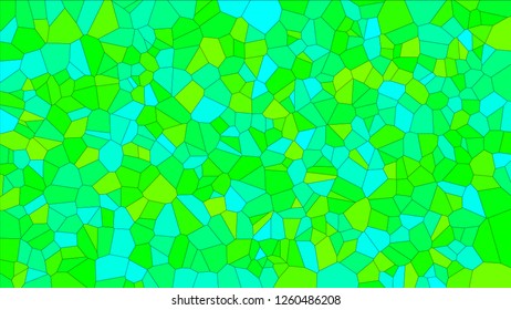 Stained glass colorful voronoi, vector eps abstract. Irregular cells background pattern. 2D Geometric shapes grid texture - Vetorial 8K HD