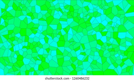 Stained glass colorful voronoi, vector eps abstract. Irregular cells background pattern. 2D Geometric shapes grid texture - Vetorial 8K HD