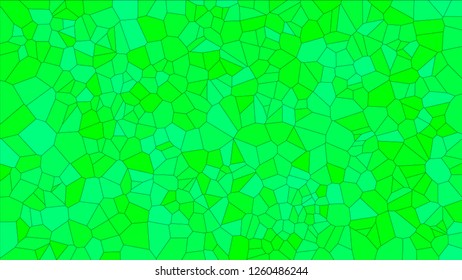 Stained glass colorful voronoi, vector eps abstract. Irregular cells background pattern. 2D Geometric shapes grid texture - Vetorial 8K HD