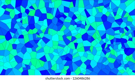 Stained glass colorful voronoi, vector eps abstract. Irregular cells background pattern. 2D Geometric shapes grid texture - Vetorial 8K HD