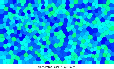 Stained glass colorful voronoi, vector eps abstract. Irregular cells background pattern. 2D Geometric shapes grid texture - Vetorial 8K HD