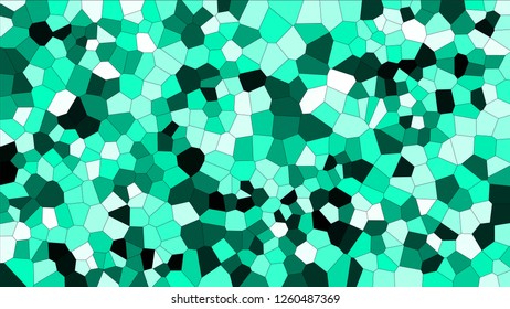 Stained glass colorful voronoi, vector eps abstract. Irregular cells background pattern. 2D Geometric shapes grid texture - Vetorial 8K HD