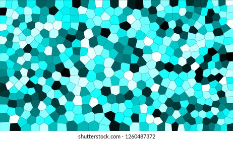 Stained glass colorful voronoi, vector eps abstract. Irregular cells background pattern. 2D Geometric shapes grid texture - Vetorial 8K HD