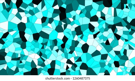 Stained glass colorful voronoi, vector eps abstract. Irregular cells background pattern. 2D Geometric shapes grid texture - Vetorial 8K HD