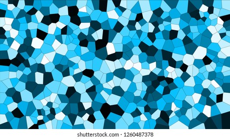 Stained glass colorful voronoi, vector eps abstract. Irregular cells background pattern. 2D Geometric shapes grid texture - Vetorial 8K HD