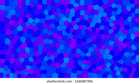 Stained glass colorful voronoi, vector eps abstract. Irregular cells background pattern. 2D Geometric shapes grid texture - Vetorial 8K HD