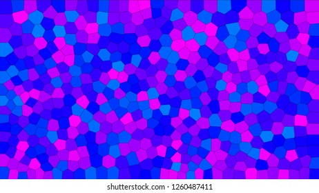 Stained glass colorful voronoi, vector eps abstract. Irregular cells background pattern. 2D Geometric shapes grid texture - Vetorial 8K HD