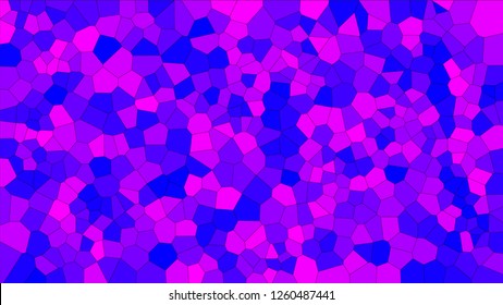 Stained glass colorful voronoi, vector eps abstract. Irregular cells background pattern. 2D Geometric shapes grid texture - Vetorial 8K HD