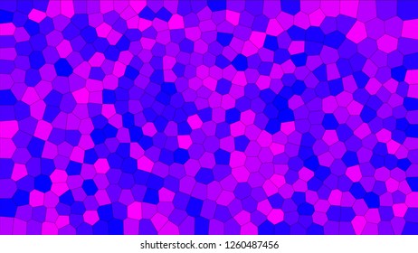 Stained glass colorful voronoi, vector eps abstract. Irregular cells background pattern. 2D Geometric shapes grid texture - Vetorial 8K HD