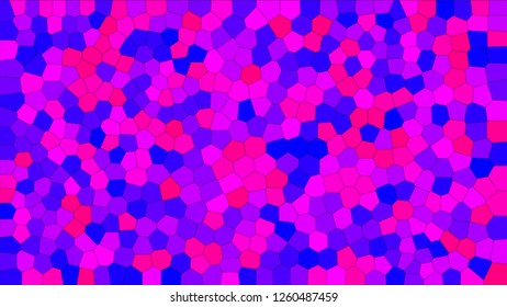 Stained glass colorful voronoi, vector eps abstract. Irregular cells background pattern. 2D Geometric shapes grid texture - Vetorial 8K HD